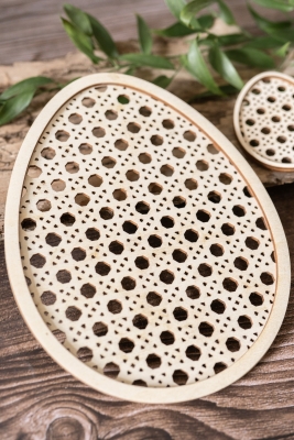 Anhänger Osterei Rattanoptik